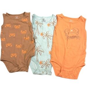 Carter's Brown Onesie with Orange Crab Bundle